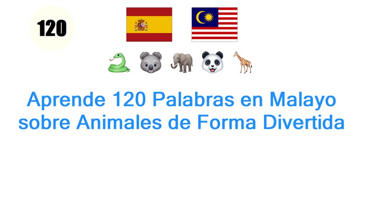 Aprende 120 Palabras en Malayo sobre Animales de Forma Divertida